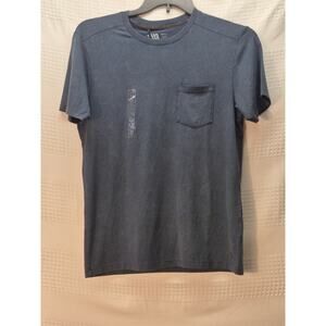 VRST T-Shirt Mens Size S Blue Crew Neck Short Sleeve Chest Pocket Stretchy 7365